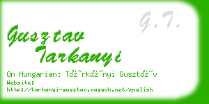 gusztav tarkanyi business card